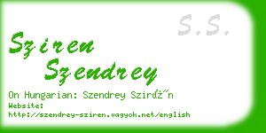 sziren szendrey business card